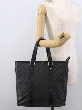 LOUIS VUITTON Damier Graphite Tadao Shoulder Bag 2way N51192 LV Auth 172971